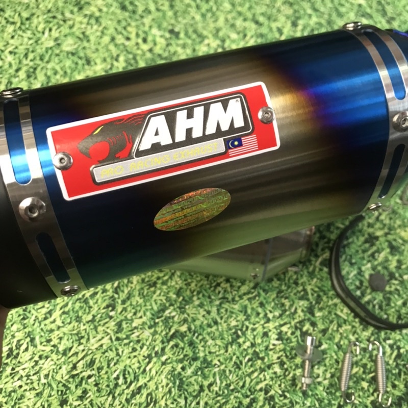 Pô AHM M3 titan - Bạc gắn Ex, Winner, Sirius, Raider, Satria, Wave, Drem...Tặng Kèm Tiêu Tiện CNC