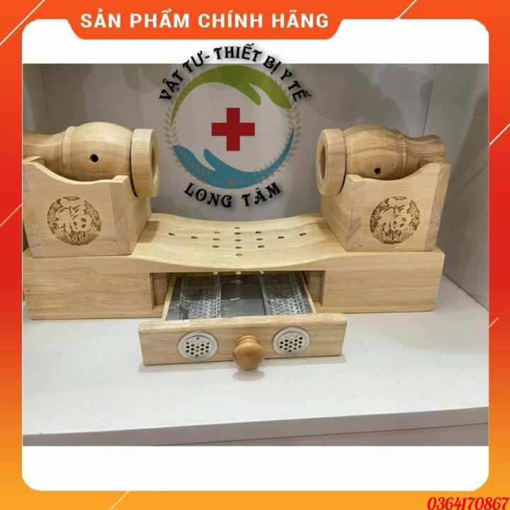Bộ xông đầu ngải cứu - Xông đầu cứu ngải gỗ sồi cao cấp { HÀNG CÓ SẴN }