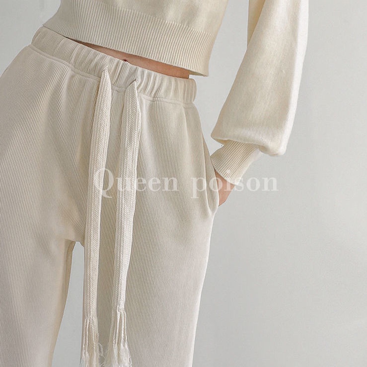 Quần Ống Rộng Lưng Cao Phong Cách Hàn Quốc 2022 Mới Dành Cho Nữ