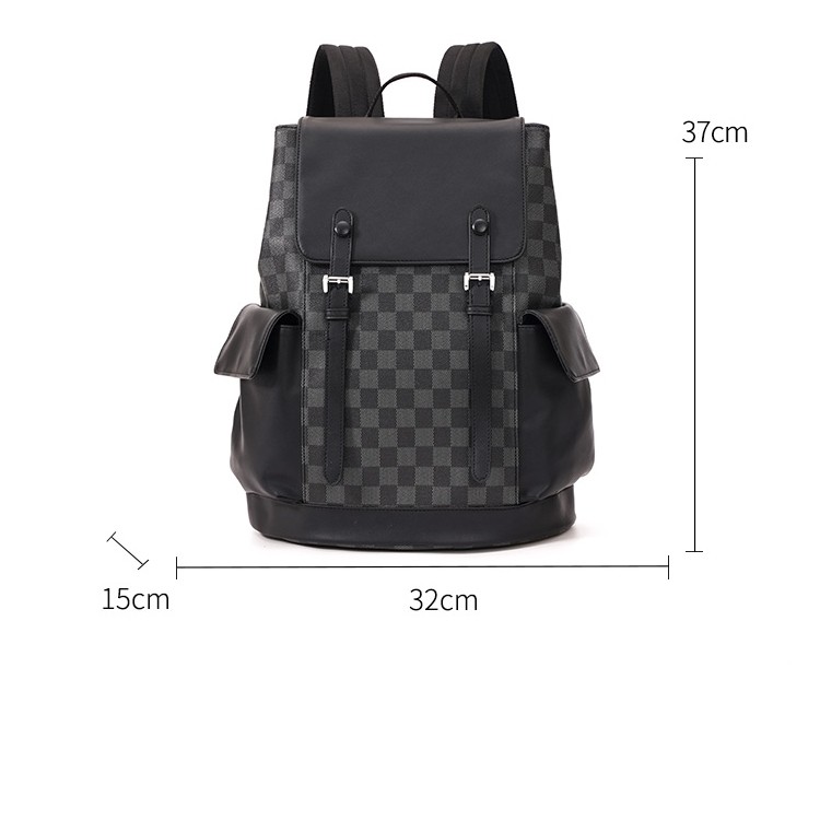 Balo da unisex W2P chất da PU cao cấp chống thấm nước chống bào mòn 4945 Caro