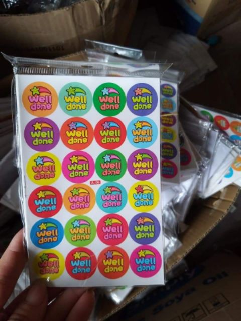 Sticker dán lời khen [Size 2cm]
