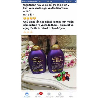 Dầu gội + Xã Biotin & Collagen OGX