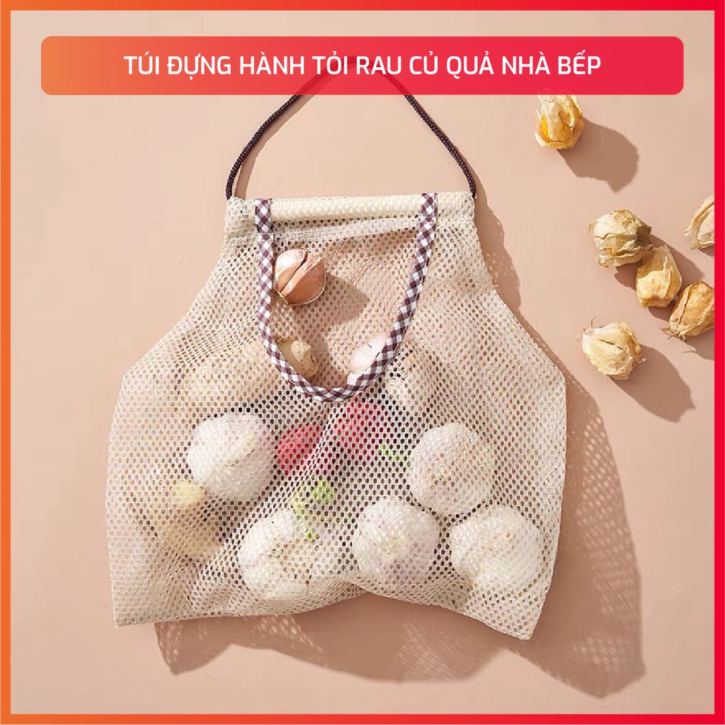 Túi lưới đa năng đựng hành tỏi, hoa quả, đựng mỹ phẩm, thực phẩm đi chợ,