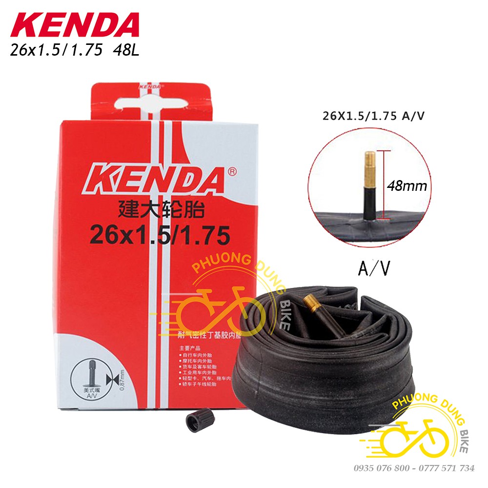 Ruột (Săm) xe đạp KENDA 26x1.5-1.75 AV/FV 48mm