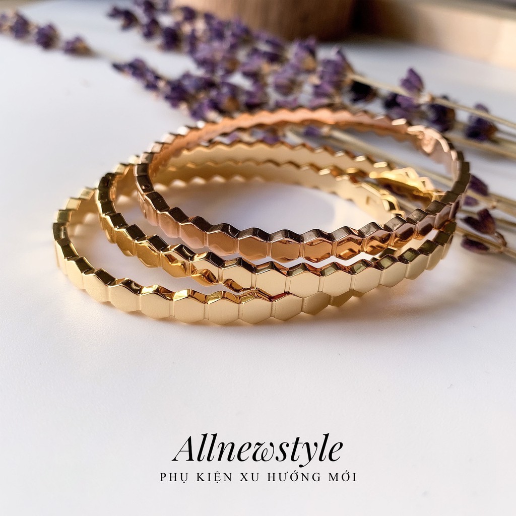 Vòng tay Allnewstyle 2021 vòng tổ ong khóa cài