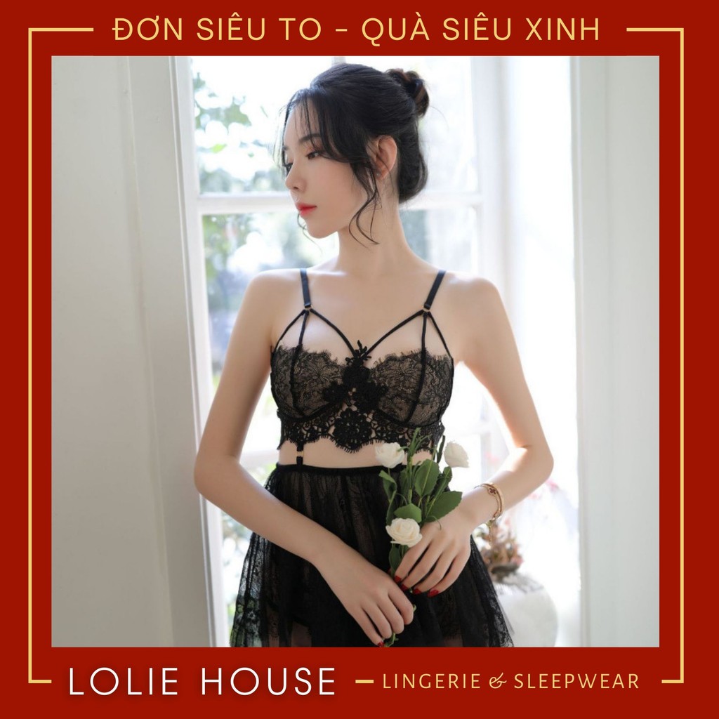 Cosplay Công Chúa Ren Sexy Lotus - Set váy ngủ sexy cosplay công chúa gợi cảm LOLIE HOUSE - VN12