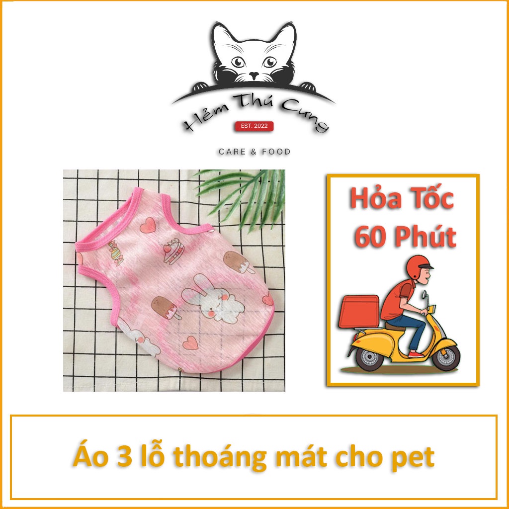 Áo Cho Chó Mèo - Áo Lưới Ba Lỗ Mùa Hè Cho Chó Mèo