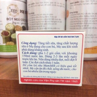 4 hộp cốm Mum milk cốm siêu lợi sữa