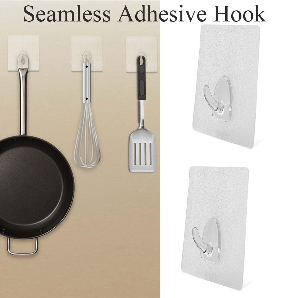 Set 1 / 6 Móc Treo Đồ Dán Tường Trong Suốt Chống Nước