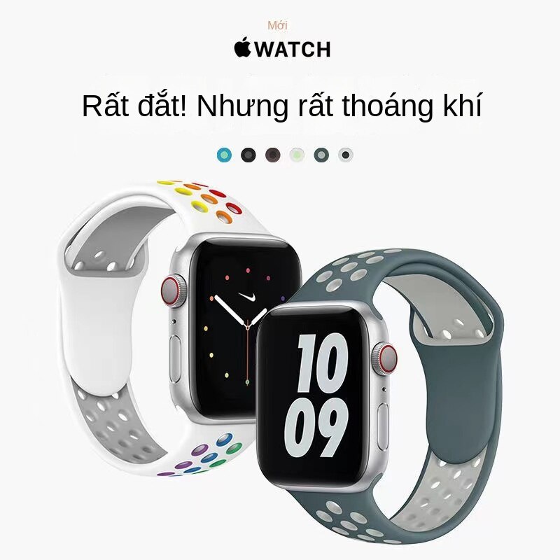 Dây Đeo Silicone Thể Thao Cho Apple Watch 41MM 45MM 40MM 44MM Series 8 7 6 5 4 SE