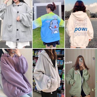 [FREESHIP] Áo khoác hoodie nỉ bông ulzzang đôi nam nữ unisex form rộng dây kéo zip dày giá rẻ đẹp (Sỉ từ 5sp bất kì)
