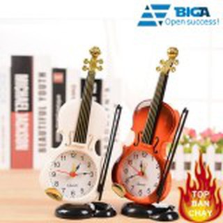Đồng hồ để bàn Kiểu dáng đàn violin Décor (Giao màu ngẫu nhiên)