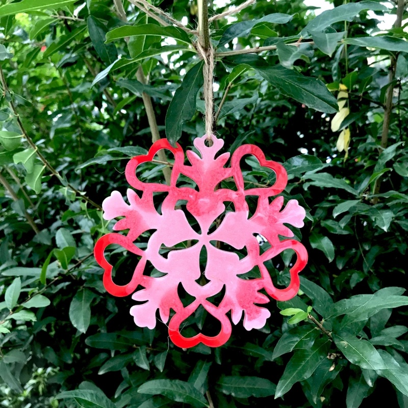 Khuôn Silicone Hình Bông Tuyết Làm Móc Khóa DIY