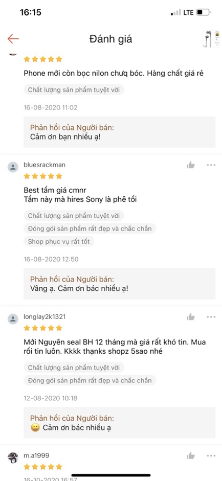 (Chính Hãng) Tai Nghe Sony Hires IER-H500A Tai Nghe Nhét Tai BH 12 Tháng Tốt Nhất 1 Triệu