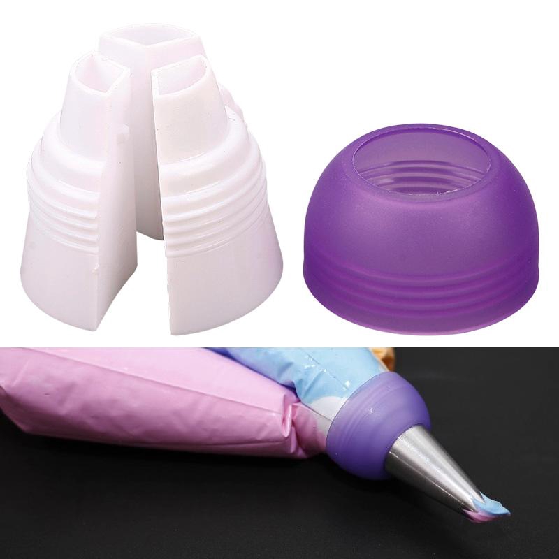 Tri-Color Coupker Pastry Tube Converter Mẹo vòi phun Adaptor Công cụ trang trí bánh