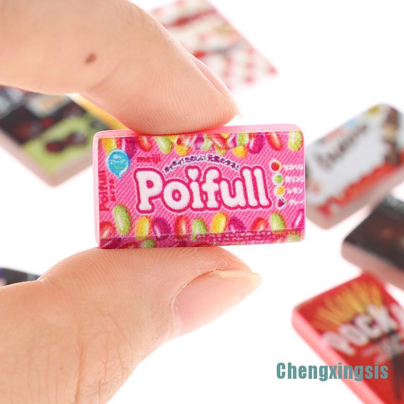 Bộ 10 Mô Hình Đồ Ăn Vặt Mini Bằng Nhựa Dùng Để Trang Trí Búp Bê