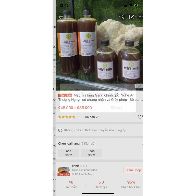 Mật mía Thượng Hạng làng Găng Nghệ An-chứng nhận chất lượng qtrsx nấu ăn sữa chua sữa hạt sữa thuần chay