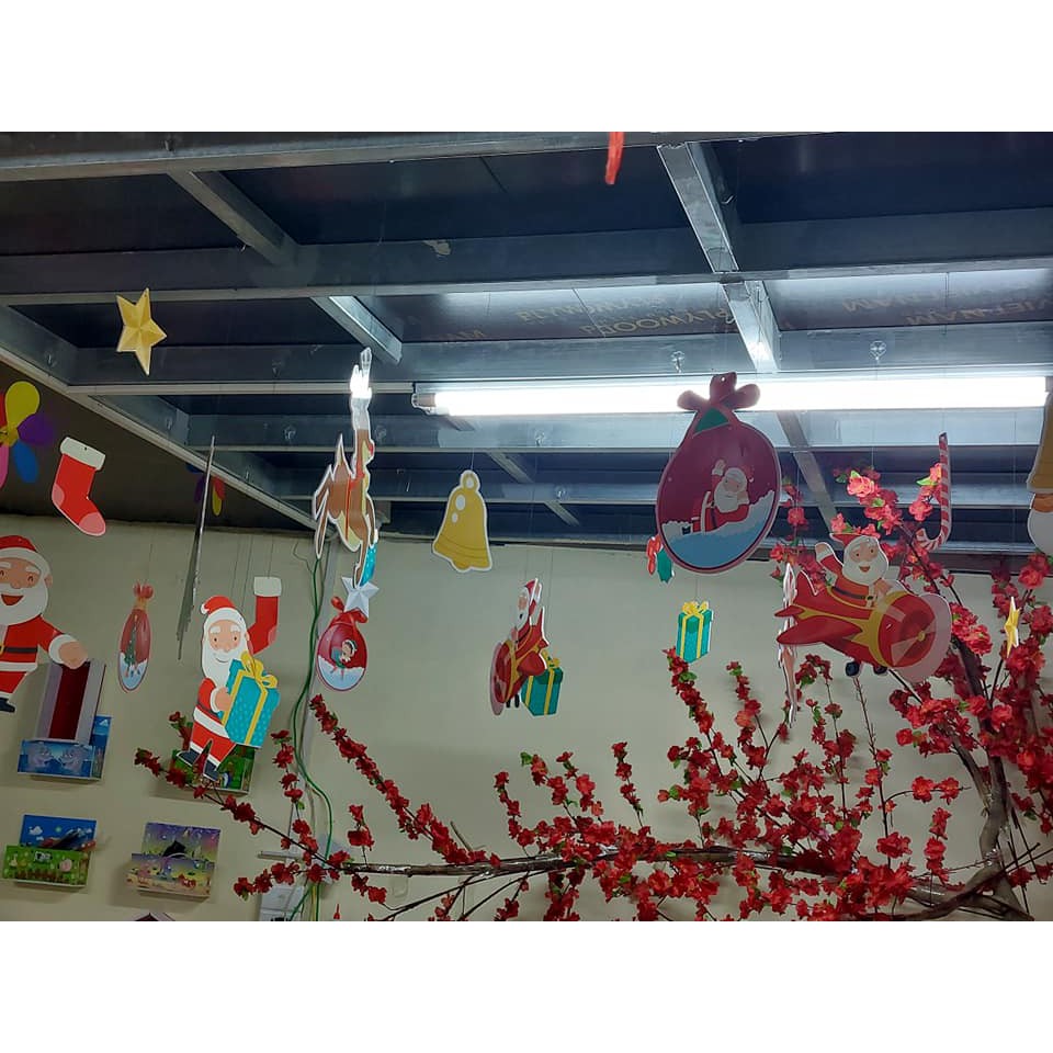 Trang Trí NOEL - Bộ Dây Treo Trần Nhà Chủ Đề Noel 36 Hình Độc Đáo Bằng Fomex