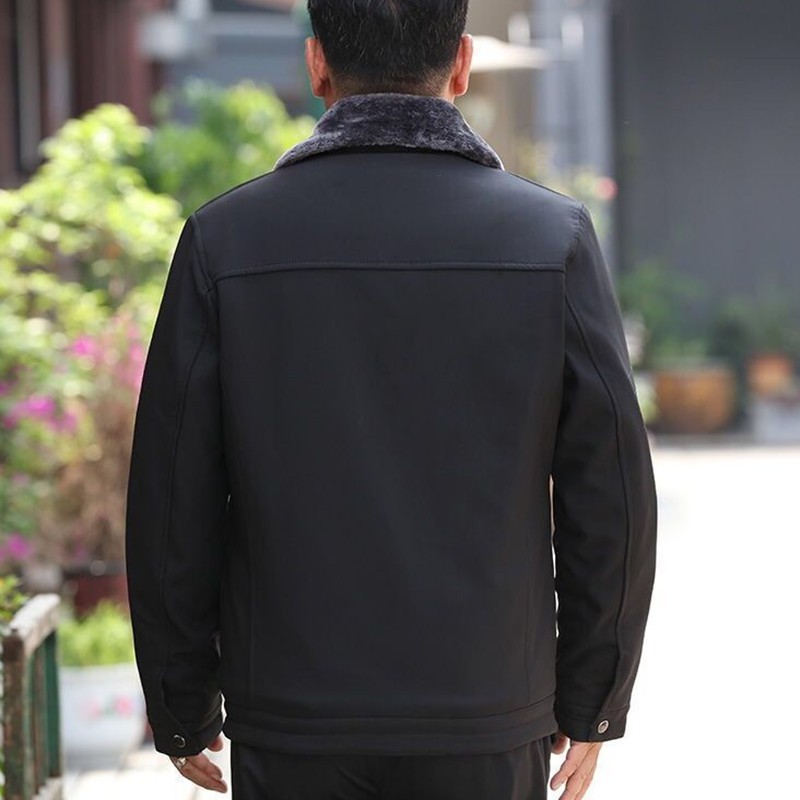 Áo khoác mùa đông nam trung niên lót nhung - áo khoác cho bố aokhoacnam-AK560 đen | BigBuy360 - bigbuy360.vn
