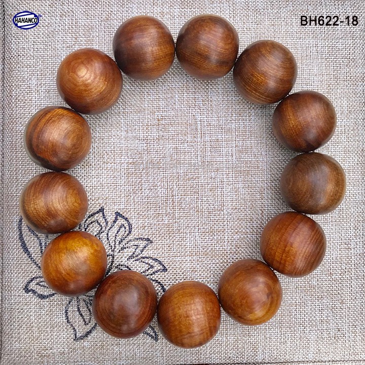 Vòng tay nam gỗ Tô Hợp Bách 18Ly mùi thơm ngọt gỗ vân đẹp - tặng dây thay thế [BH622-18] HAHANCO