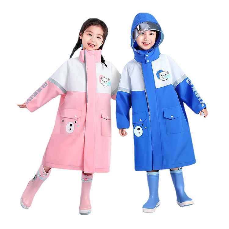 Áo Mưa Một Mảnh Bằng Eva Không Có Thể Tháo Rời Cho Bé Gái