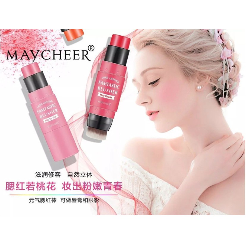 Má Hồng Dạng Thỏi Kèm Cọ Siêu Mịn MayCheer