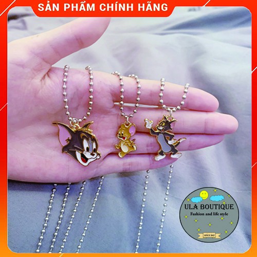 Cặp dây chuyền ULA Shop TOM và JERRY phong cách hàn quốc Unisex