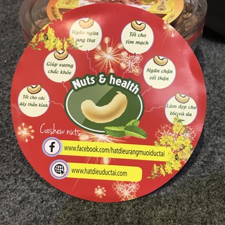 Hộp 500gram Hạt điều lụa rang muối Bình Phước (tiêu chuẩn xuất khẩu)