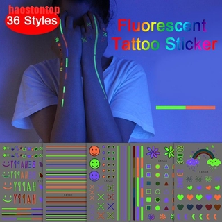 Hình xăm dán tạm thời dạ quang