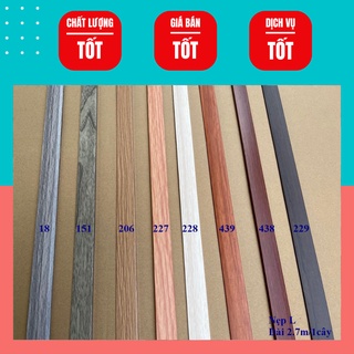 Nẹp sàn nhựa giả gỗ loại 1 dài 2.7m/cây