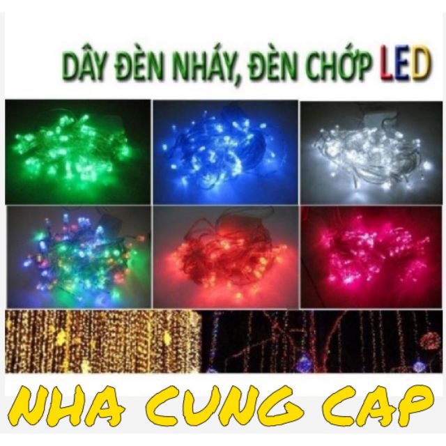 DÂY ĐÈN CHỚP LED BÓNG LỚN NHIỀU MÀU