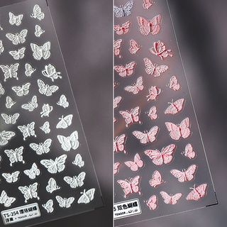 Sticker Dán Móng Tay 5D Trong Suốt Hai Màu TS255 Phong Cách Nhật Bản