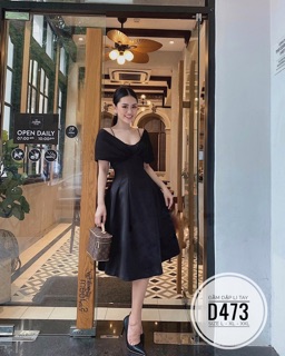 Bigsize Đầm dập li D473