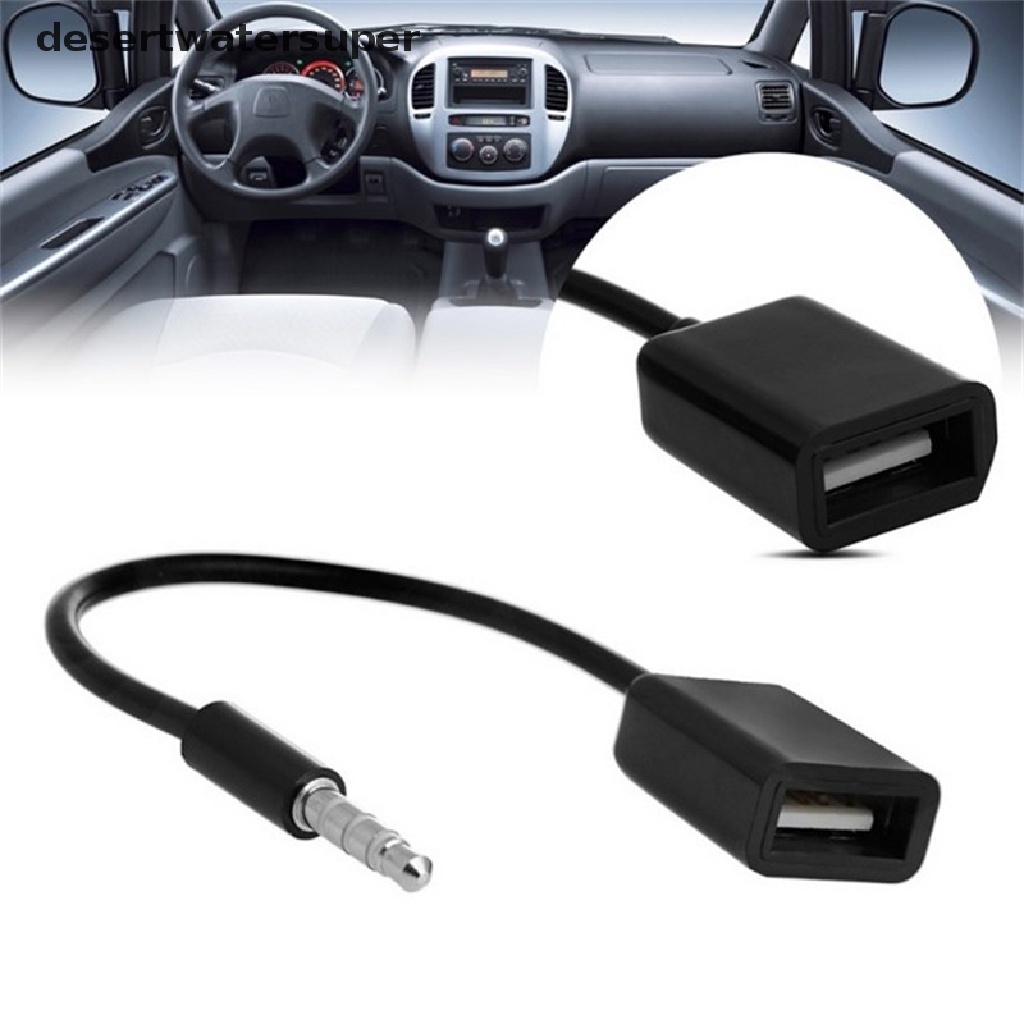 Dây Cáp Âm Thanh Chuyển Đổi Cổng 3.5mm Male Sang USB 2.0 Female MP3 Cho Xe Hơi