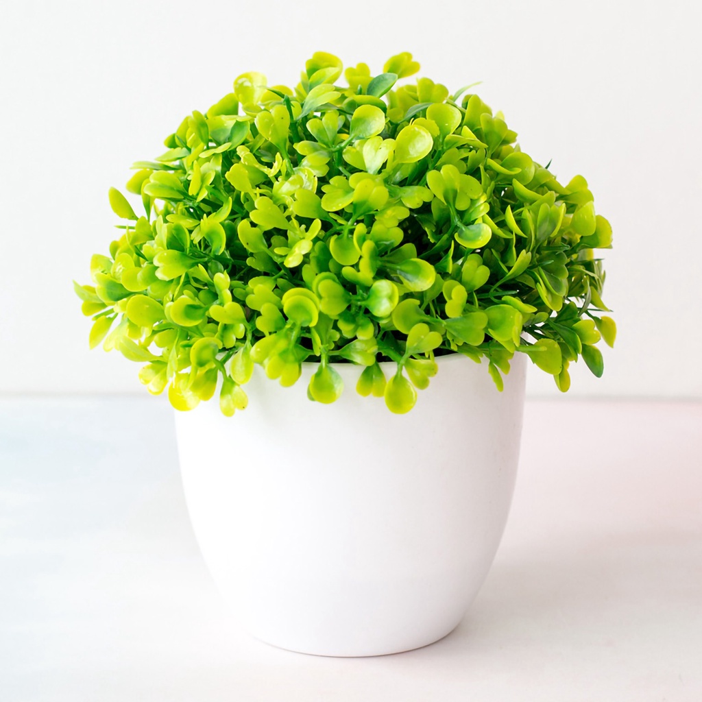 Chậu cây giả hình trái tim bằng nhựa trang trí nhà cửa đẹp mắt