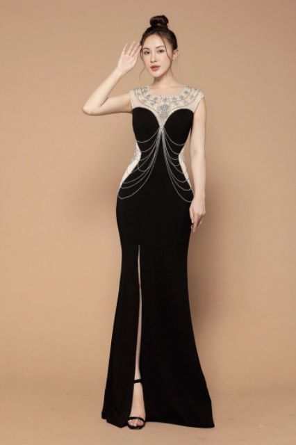 Đầm dạ hội kết chuỗi cao cấp kèm ảnh thật tặng hoa tai thời trang xinh xắn | BigBuy360 - bigbuy360.vn