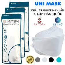 [1K Freeship] Khẩu trang KF94 mask Hàn Quốc Kháng Khuẩn, Hàng 4 Lớp Dày Dặn Dễ thở Không Lem Son Hàng Chính Hãng