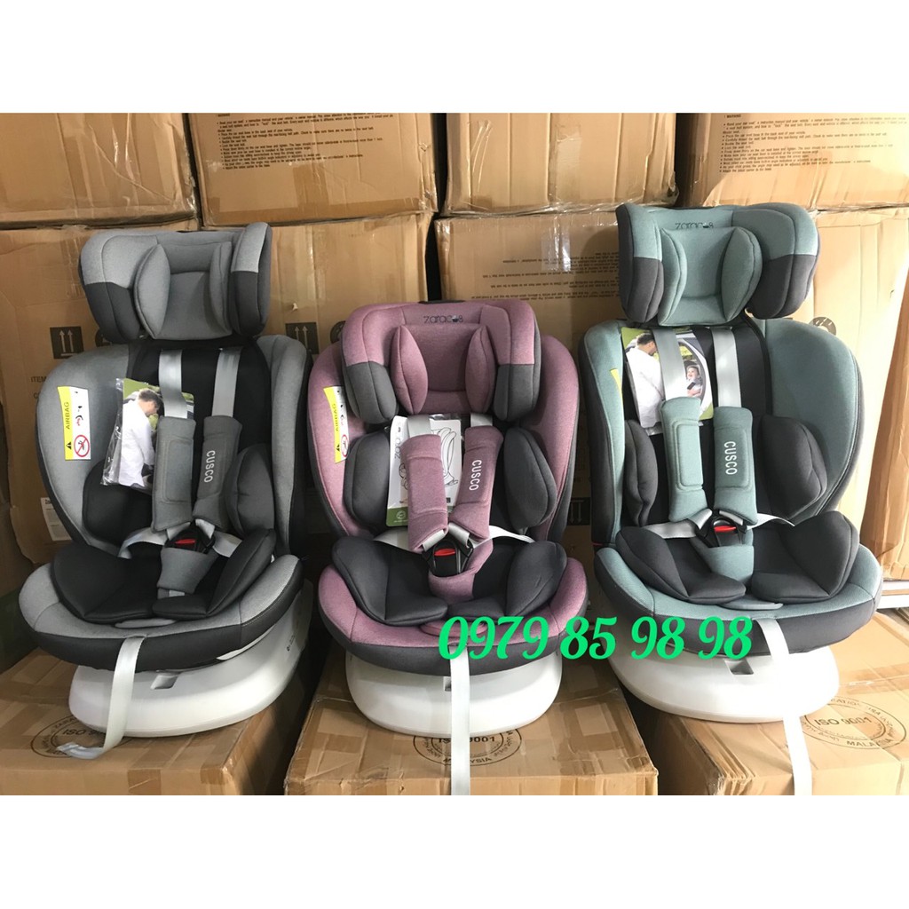 Ghế ngồi ô tô cho bé xoay 360 có isofix, 0-12 tuổi - ZARACOS ( HÀNG CHÍNH HÃNG )