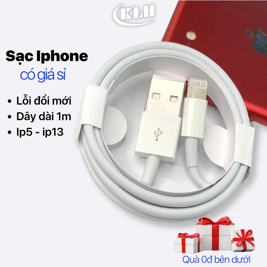 Dây cáp chân Lightning sạc nhanh cho phone, máy tính bảng KLH 3i dây sạt Ip 5/6/6s/6p/7/8/x/xs/11/12/13 - KLH shop