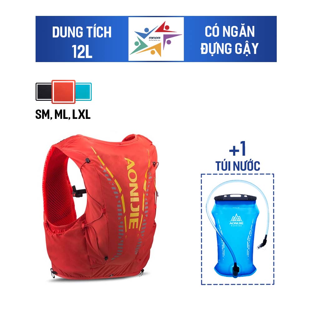 Balo/ Vest Nước Chạy Bộ, Chạy Trail Aonijie C962 - Ôm Sát, Thấm Hút