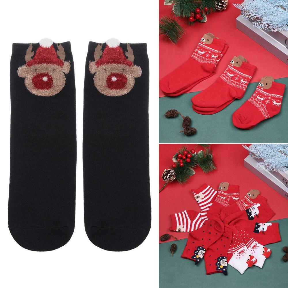 Vớ Cotton Giữ Ấm In Họa Tiết Ông Già Noel Cho Bé Trai / Gái