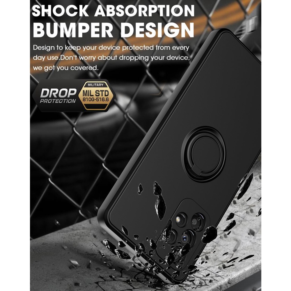 Ốp Điện Thoại Silicon Kèm Móc Xỏ Ngón Cho Samsung Galaxy S22 Ultra S22+ A23