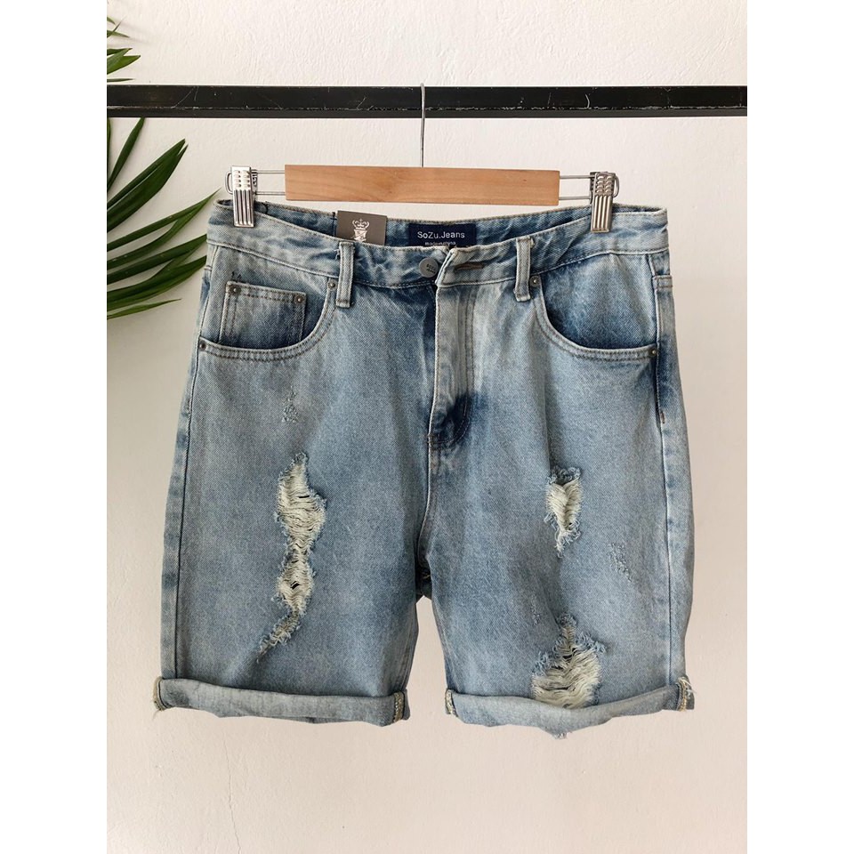 Quần ngố bò nam xắn ống B314