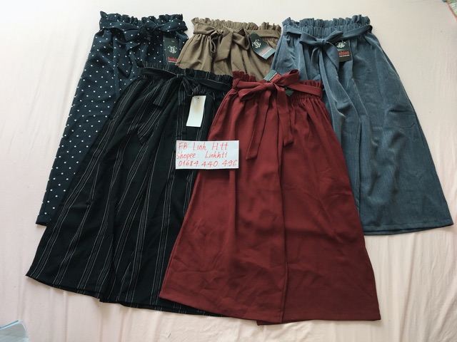 Quần ống rộng cột dây nơ (hình thật) | BigBuy360 - bigbuy360.vn