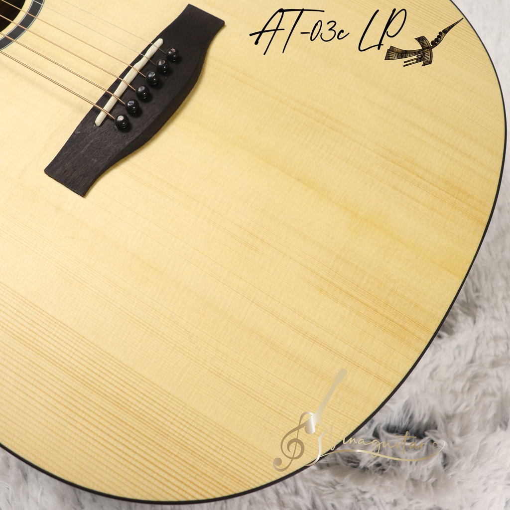 Đàn Guitar Acoustic Thuận AT-03C 2022 Gỗ Điệp - Tặng Bao da 12 phụ kiện- Vinaguitar phân phối chính hãng Thuận Guitar