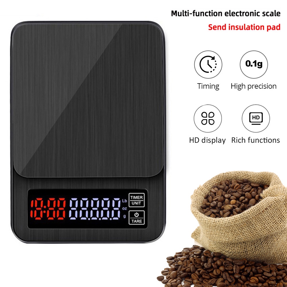 Cân Cà Phê Điện Tử Hẹn Giờ 3kg 5kg 0.1g measuring tools