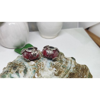 Charm thủy tinh bạc 925 hoa hồng