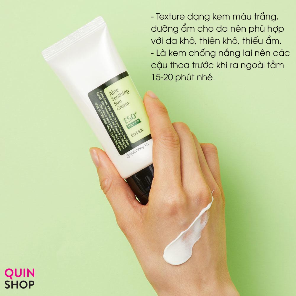 Kem Chống Nắng Chiết Xuất Lô Hội Cosrx Aloe Soothing Sun Cream