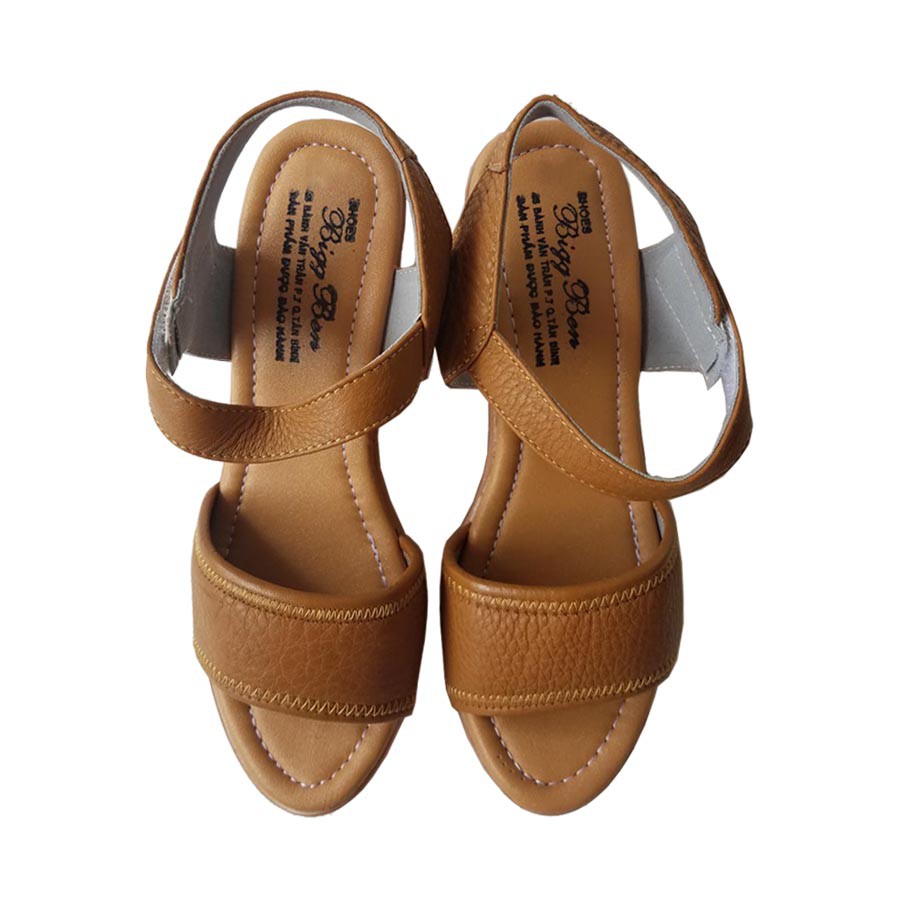 Giày Đế Xuồng Nữ BIGBEN Da Bò Thật Nâu Đen GĐX27 | BigBuy360 - bigbuy360.vn