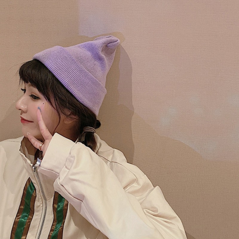 Mũ Len Dệt Kim Mỏng Phong Cách Retro Hàn Quốc Cá Tính